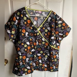 Halloween Scrub Works scrub top 3X